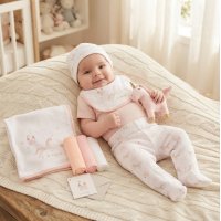 H14891: Baby Girls Unicorn 10 Piece Mesh Bag Gift Set (NB- 6 Months)